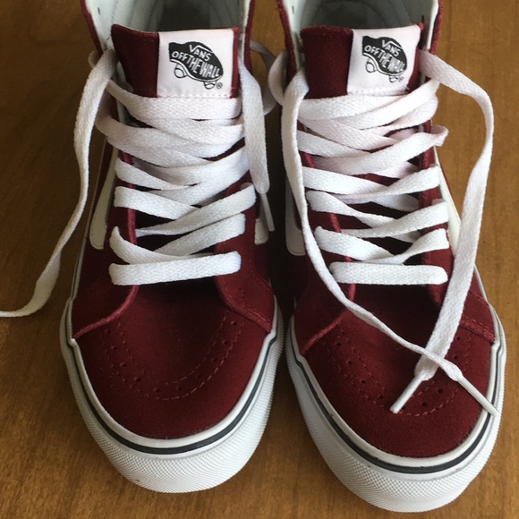 Vans off the Wall Sk8-Hi Burgundy Women’s Size 7 - Picture 7 of 8